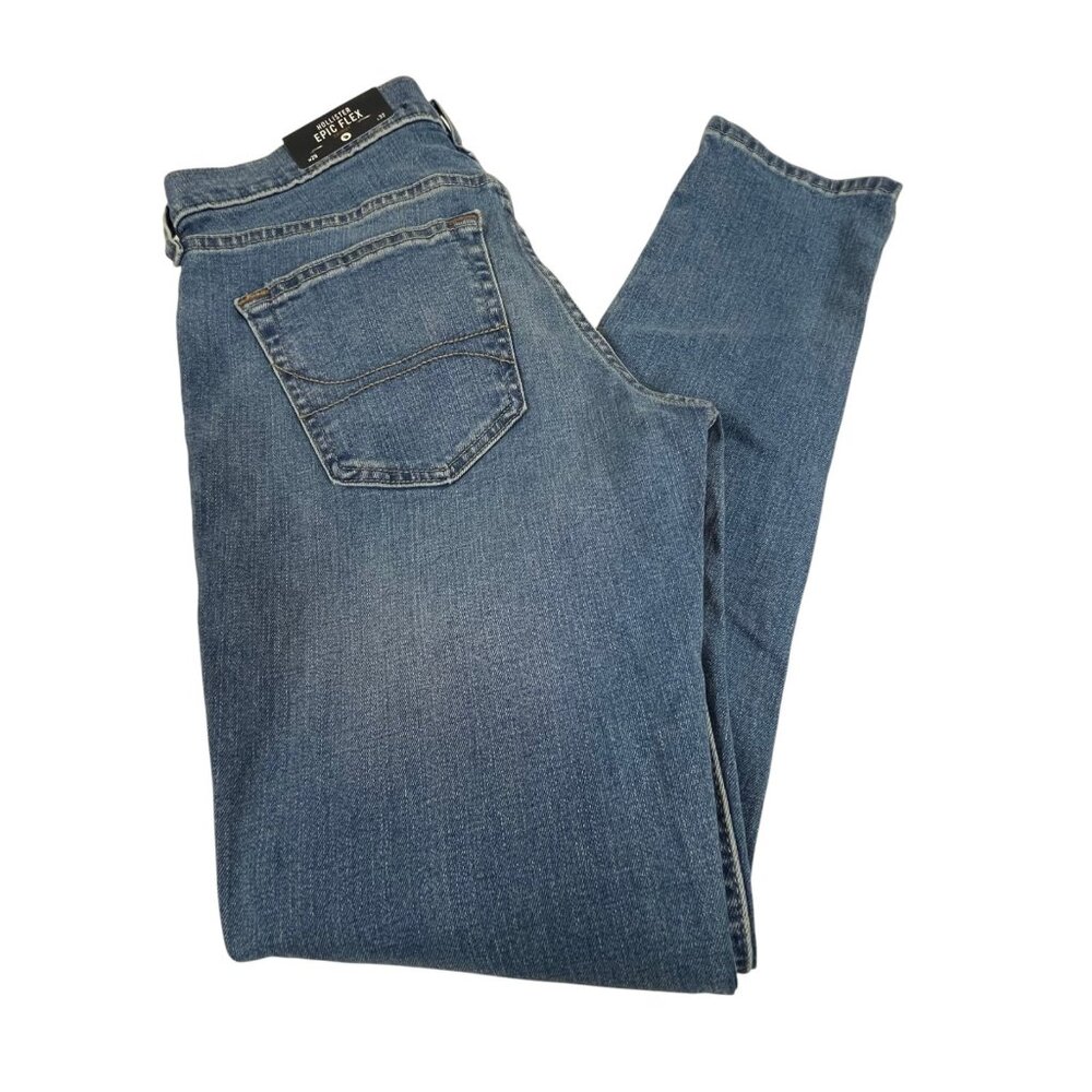 Hollister‎ Epic Flex Skinny Jeans Womens 29 x 32 Blue Denim Distressed